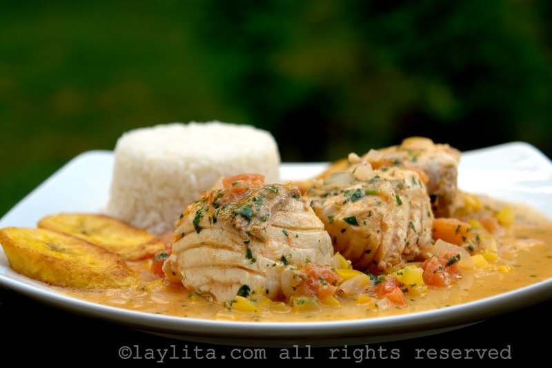 Ecuadorian fish in coconut sauce or encocado Ecuadorian fish in coconut sauce or encocado